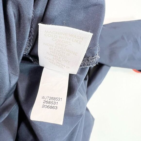 J. Jill Fit Jacket Womens Extra Large Blue & Red Water Repellent Full-Zip - Picture 7 of 9